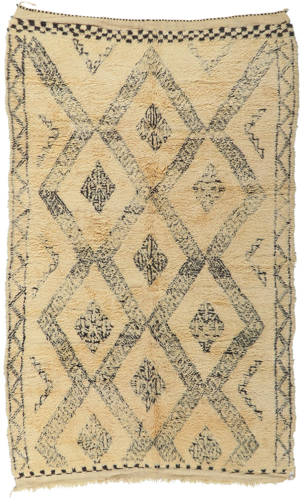 6 x 10 Vintage Moroccan Beni Ourain Rug 78384