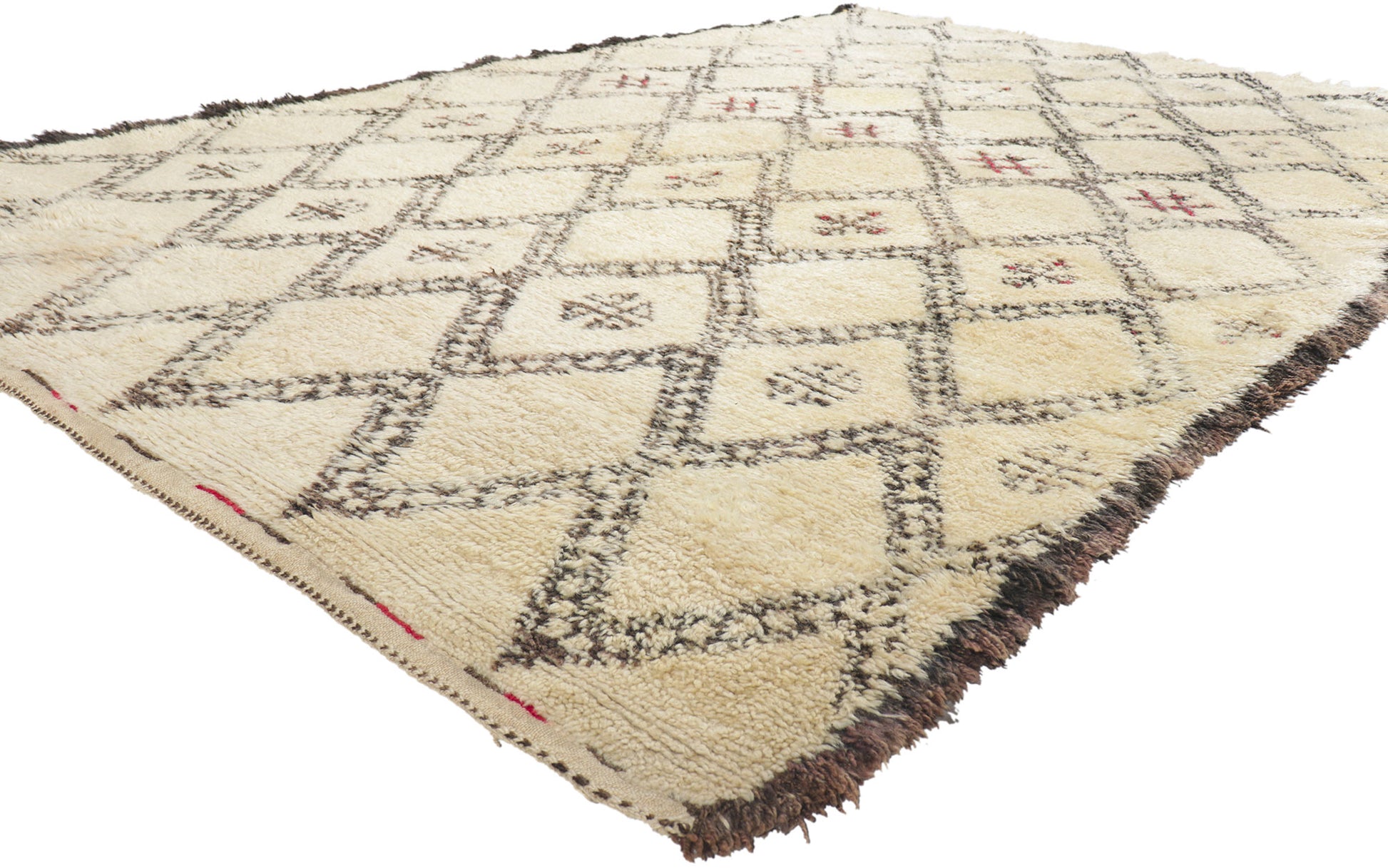 6 x 10 Vintage Moroccan Beni Ourain Rug 78413