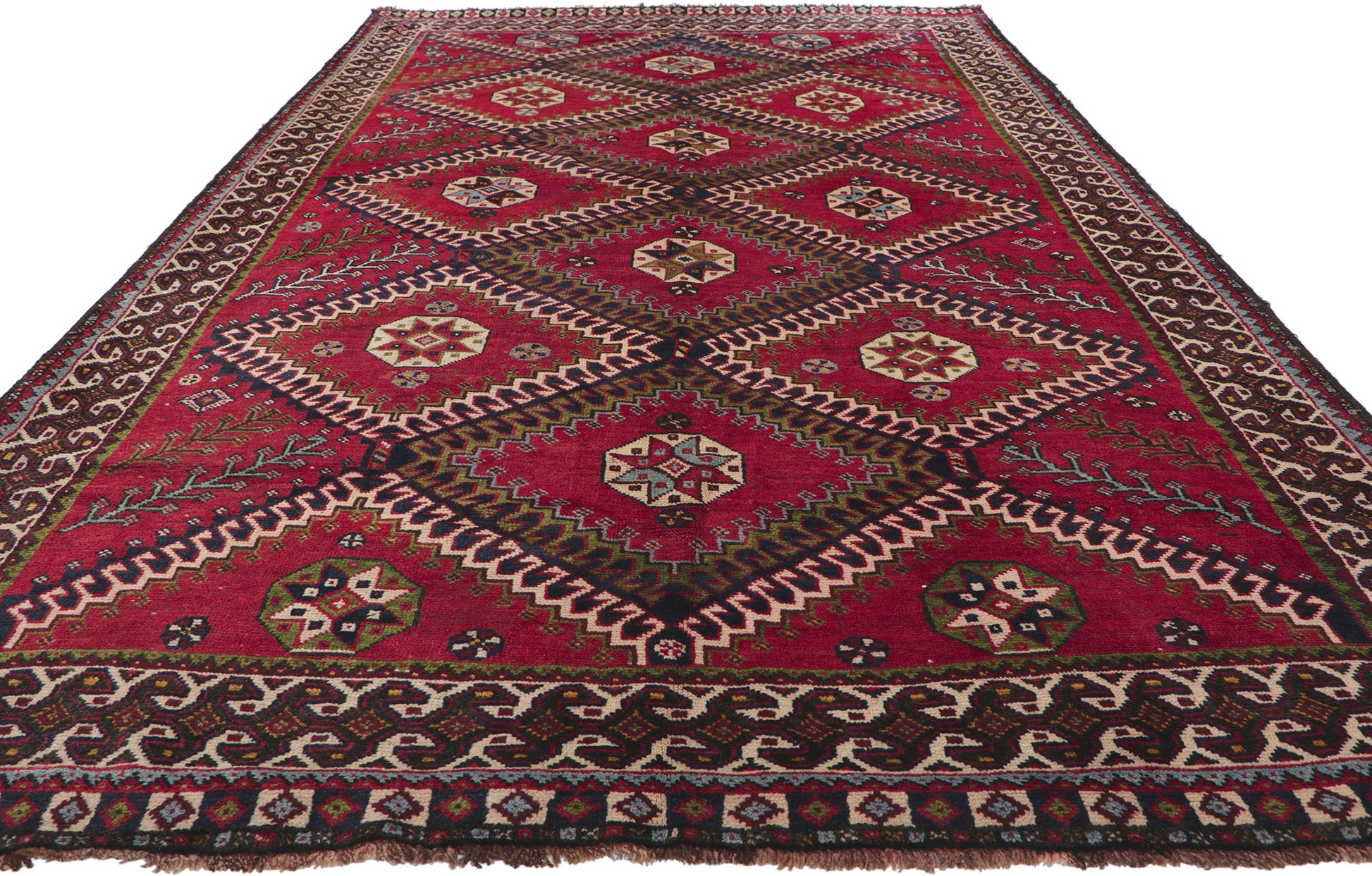 6 x 10 Vintage Persian Shiraz Rug 61081