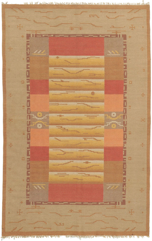 6 x 10 Vintage Finnish Flatweave Rug 78477