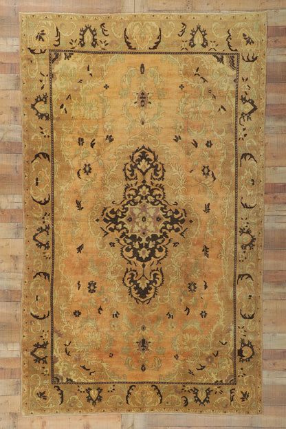 6 x 10 Vintage Turkish Oushak Rug 73761