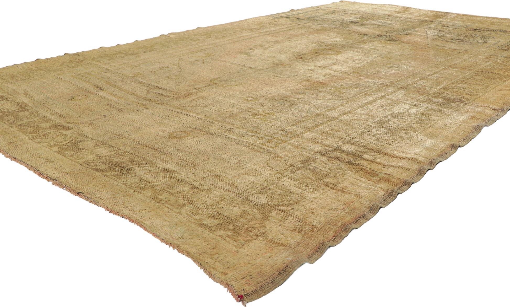 6 x 10 Vintage Turkish Oushak Rug 74094