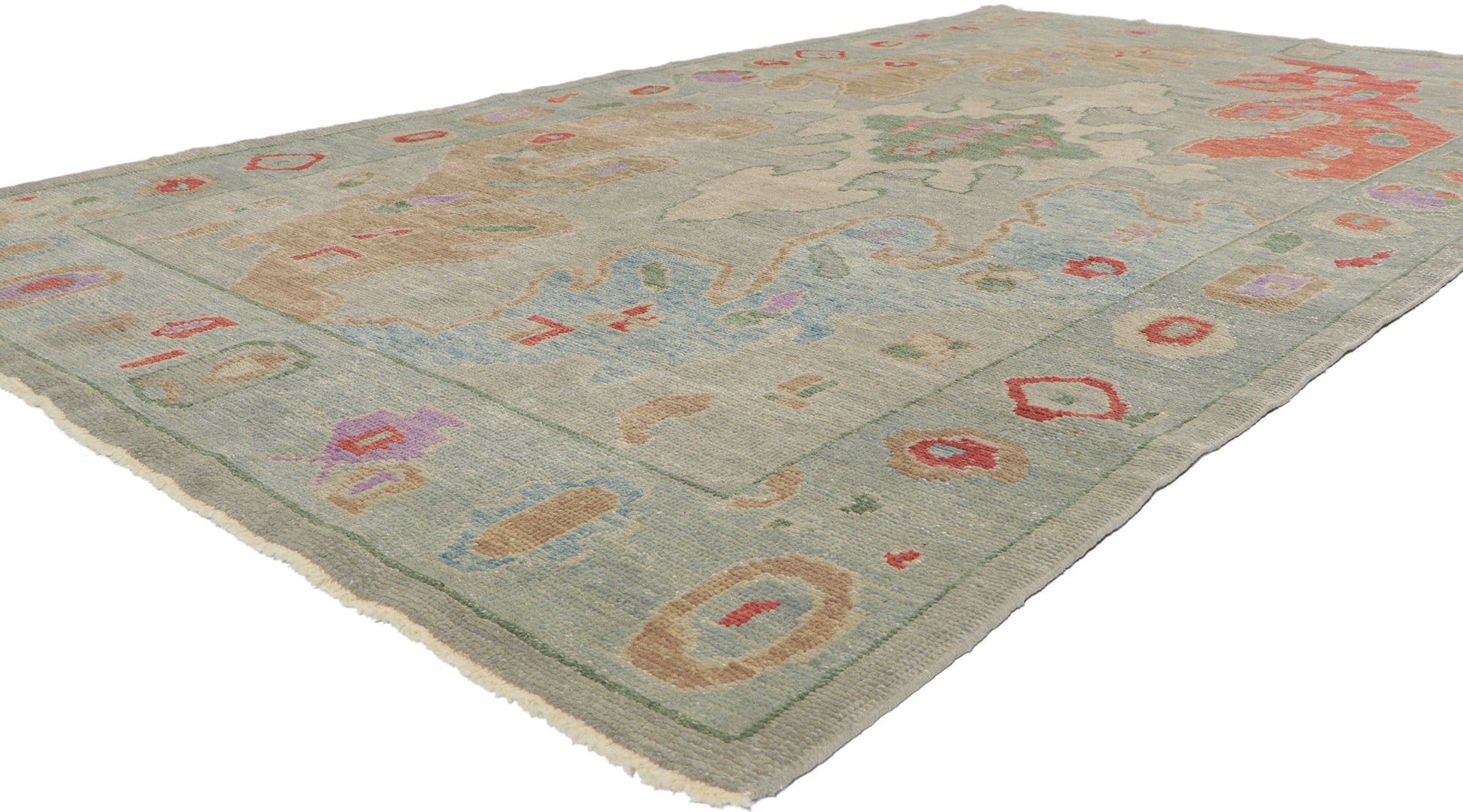 6 x 11 Contemporary Turkish Oushak Rug 53819