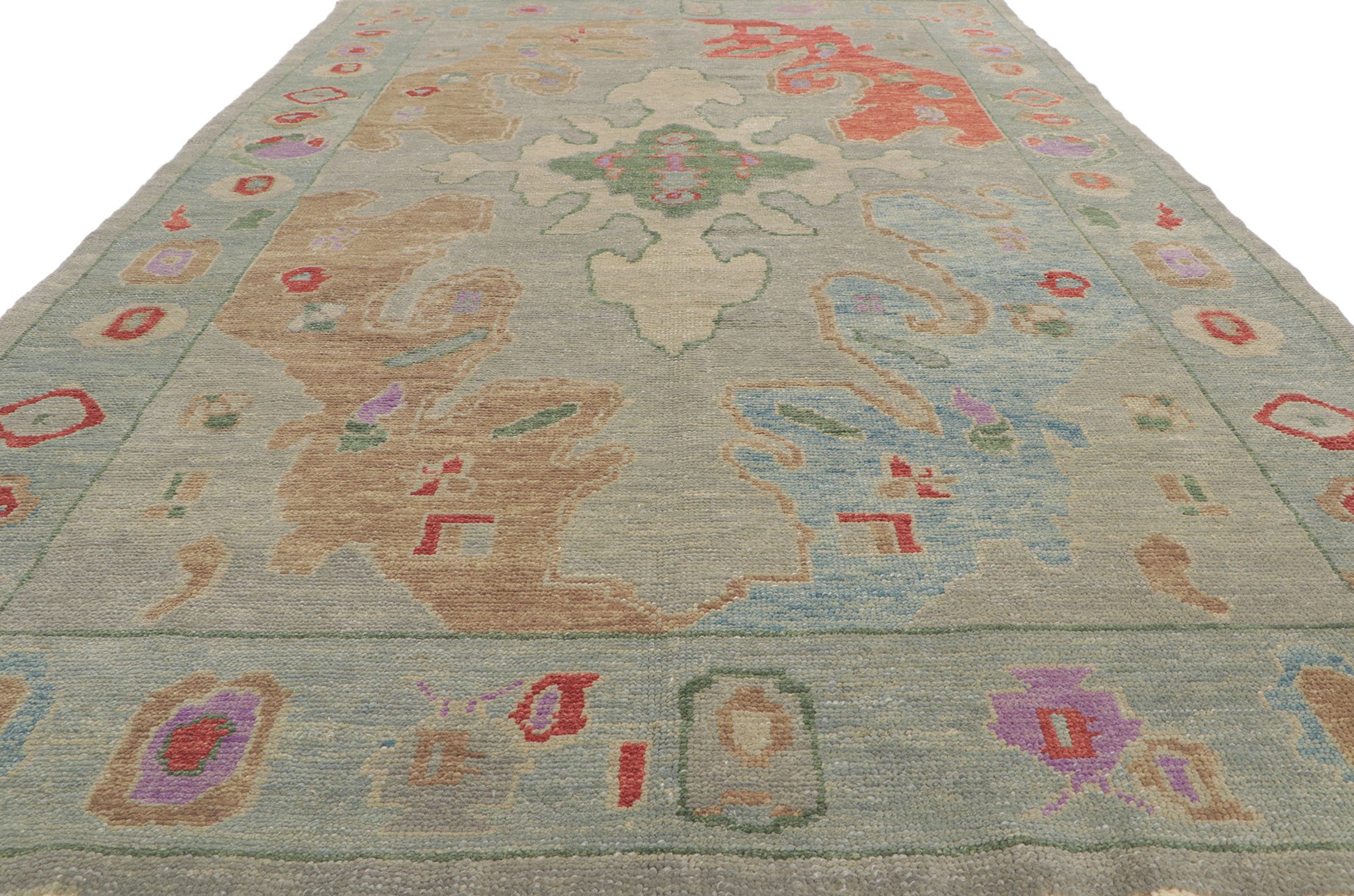 6 x 11 Contemporary Turkish Oushak Rug 53819