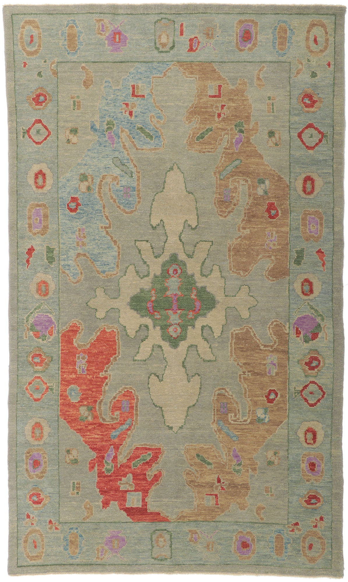 6 x 11 Contemporary Turkish Oushak Rug 53819