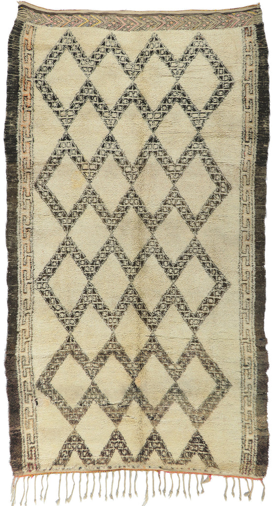 6 x 11 Vintage Moroccan Beni Ourain Rug 78372