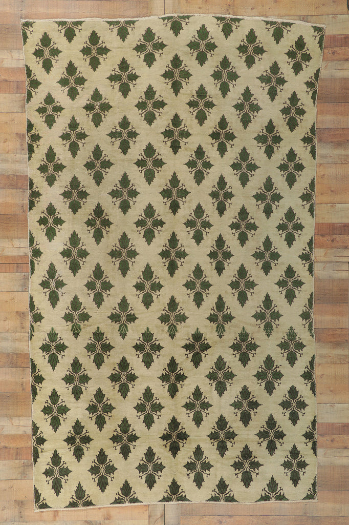 6 x 11 Vintage Turkish Oushak Rug 50219