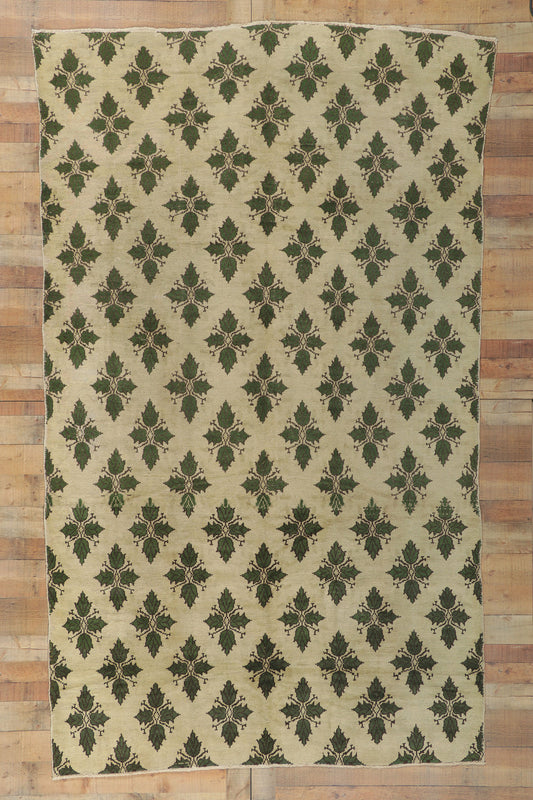 6 x 11 Vintage Turkish Oushak Rug 50219