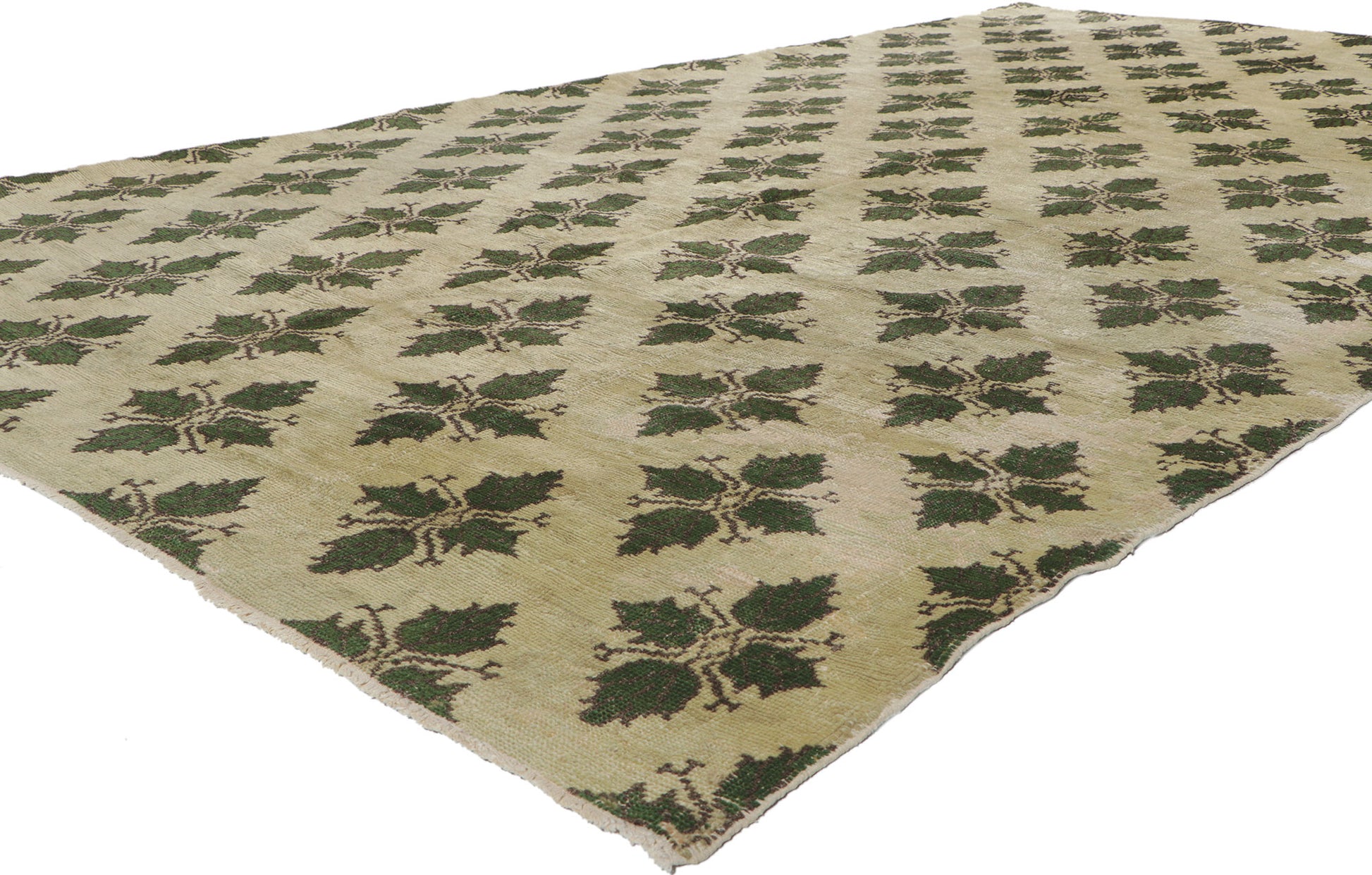 6 x 11 Vintage Turkish Oushak Rug 50219