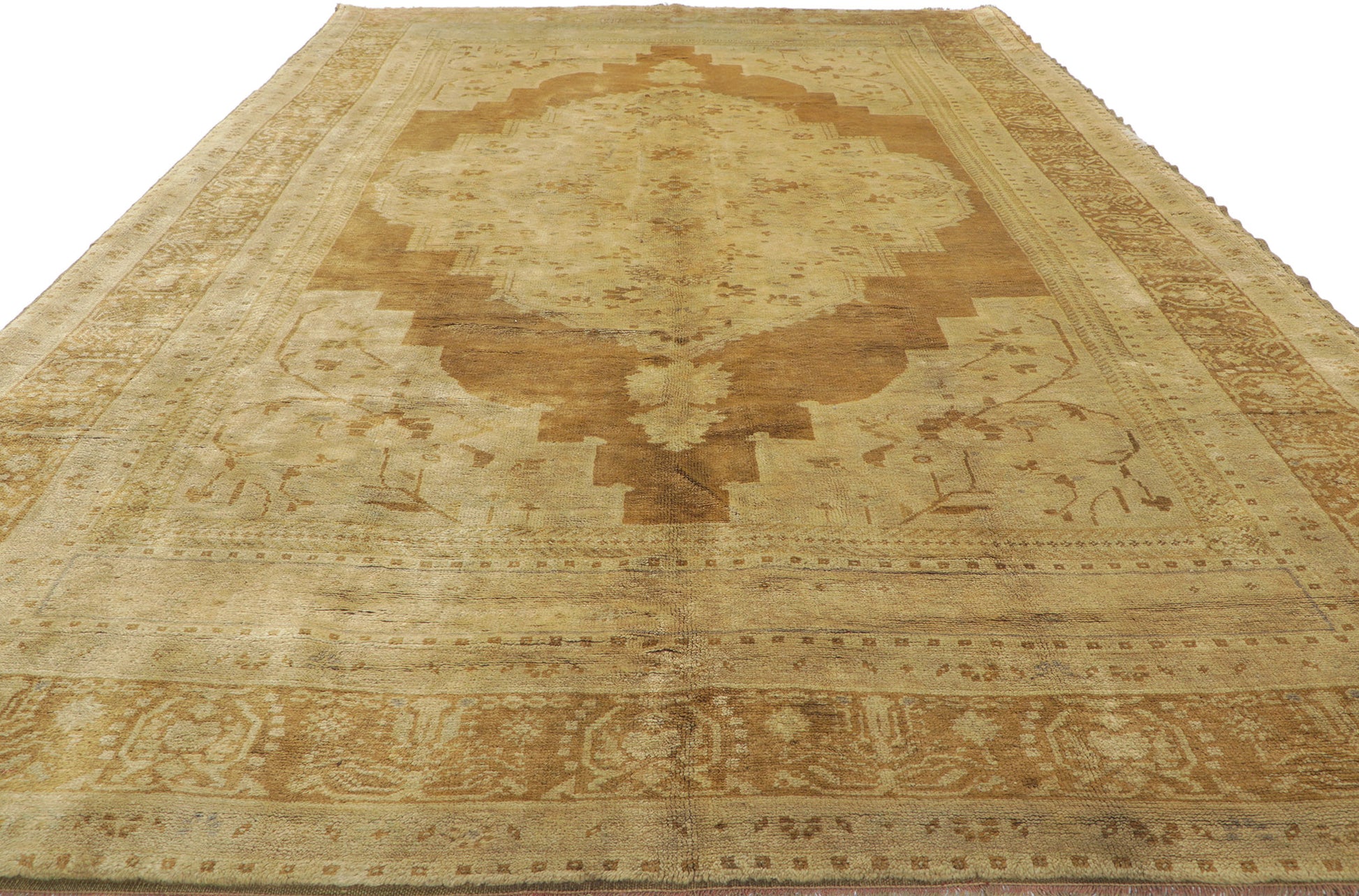6 x 11 Vintage Turkish Oushak Rug 50520