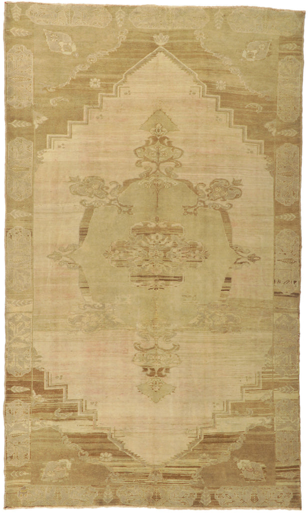 6 x 11 Vintage Turkish Oushak Rug 51381