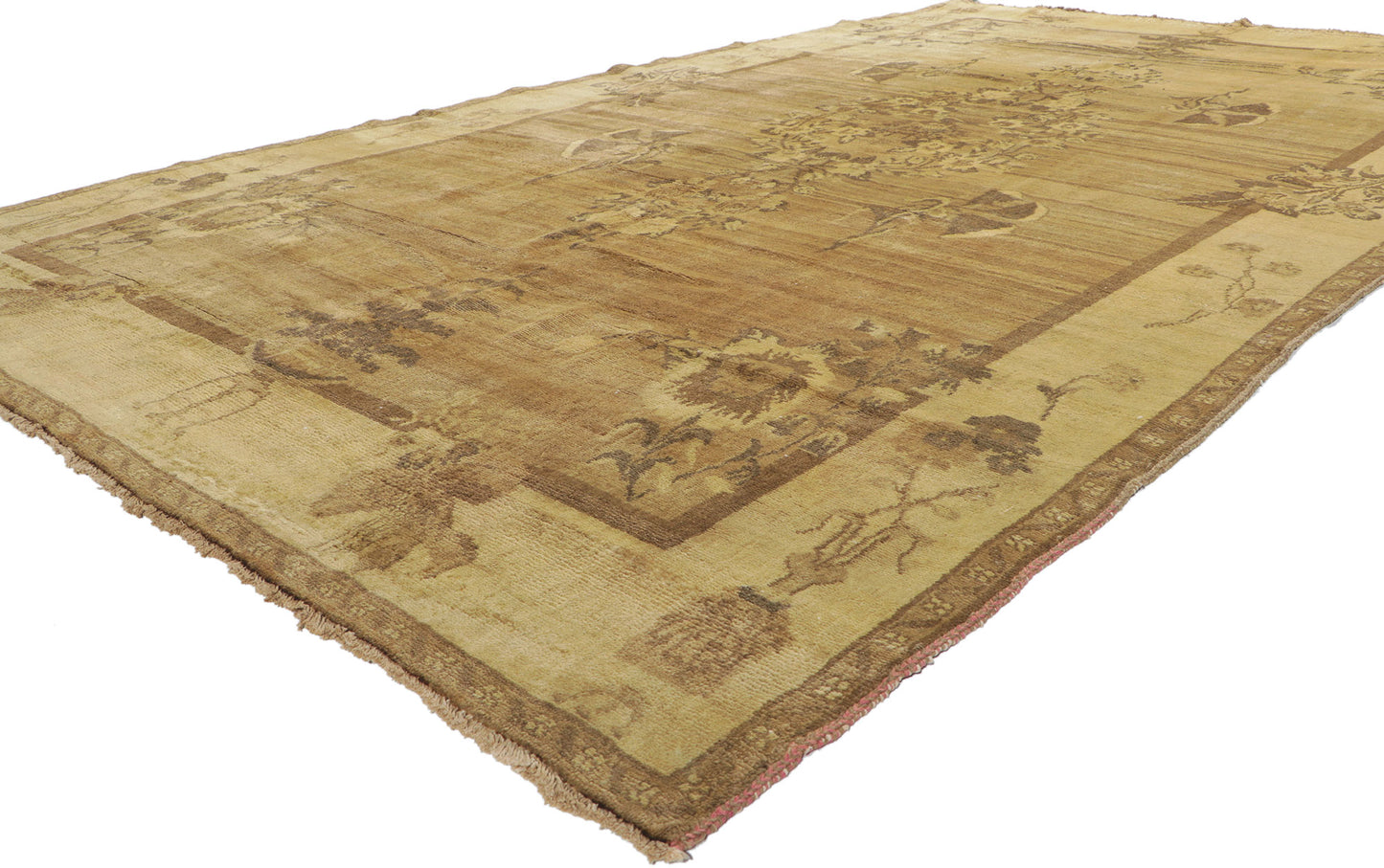 6 x 11 Vintage Turkish Oushak Rug 51450
