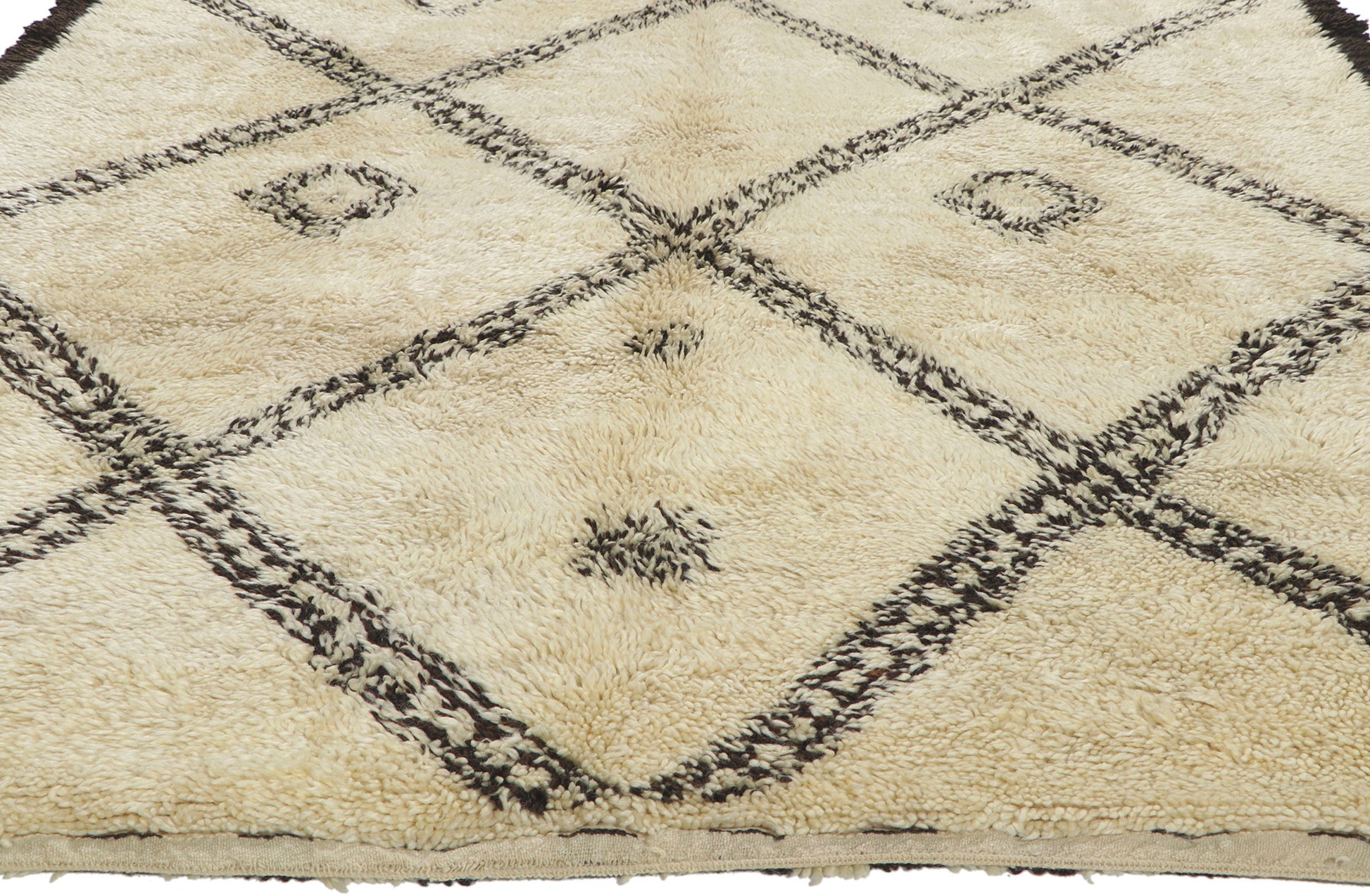 6 x 12 Vintage Moroccan Beni Ourain Rug 78388