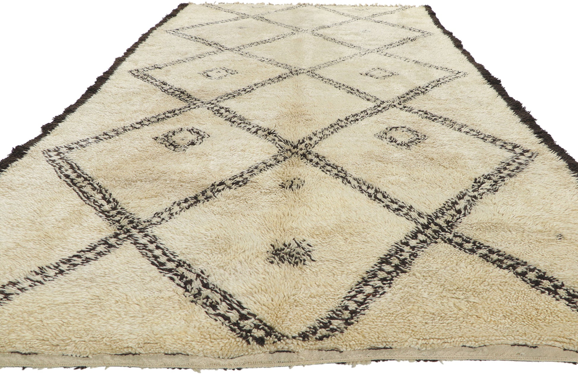 6 x 12 Vintage Moroccan Beni Ourain Rug 78388
