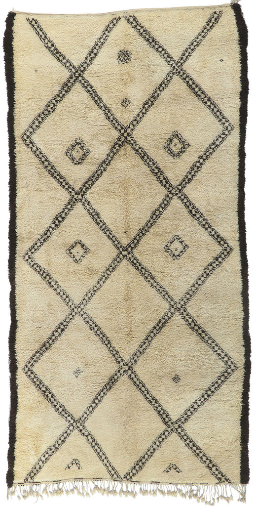 6 x 12 Vintage Moroccan Beni Ourain Rug 78388