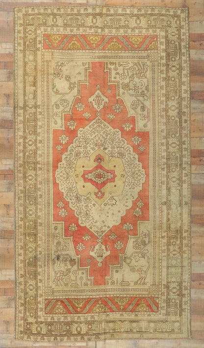 6 x 12 Vintage Turkish Oushak Rug 51340