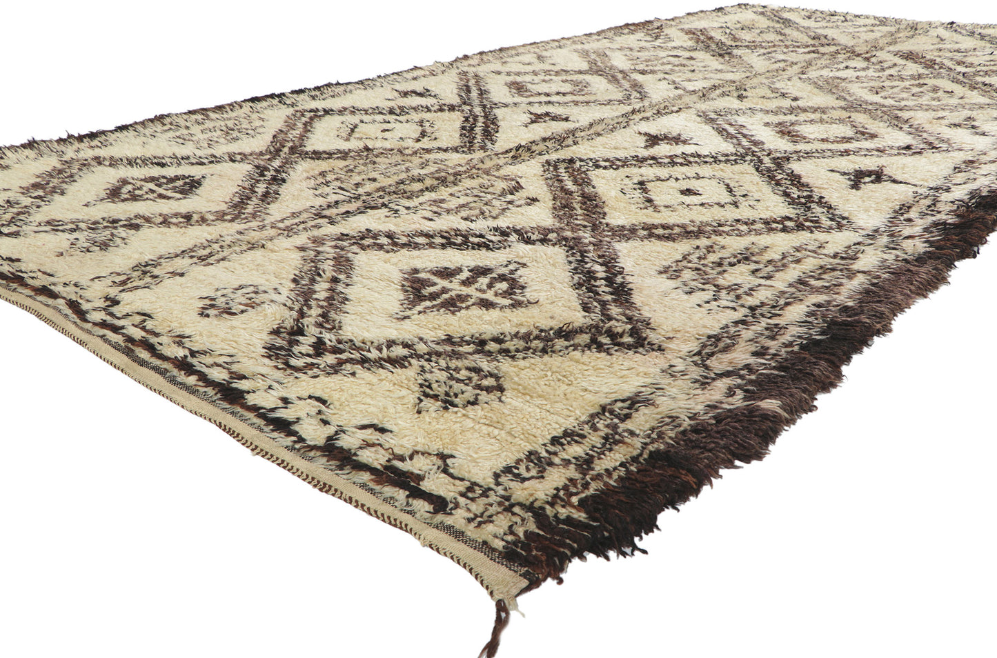 6 x 13 Vintage Moroccan Beni Ourain Rug 78387