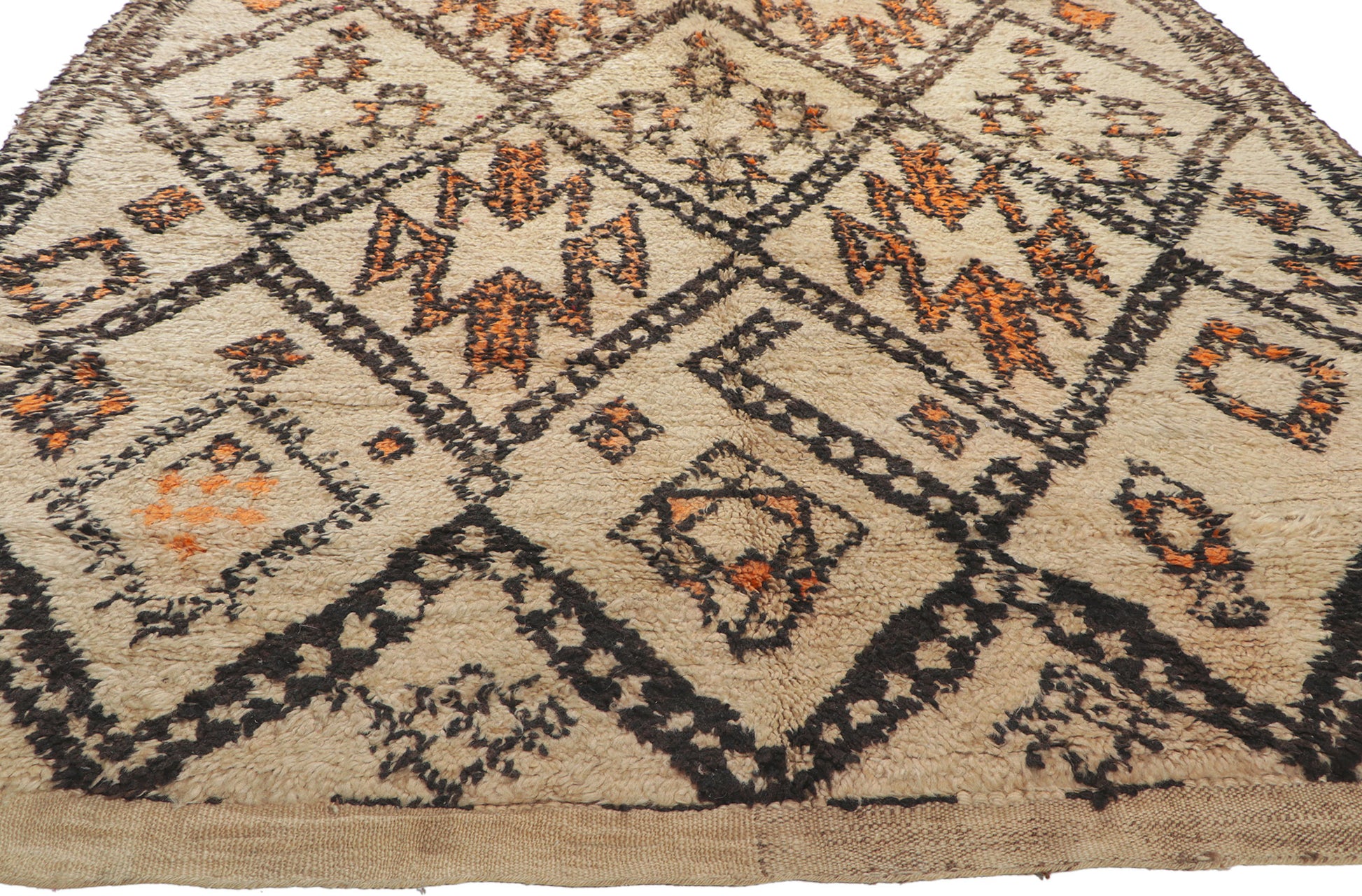 6 x 14 Vintage Moroccan Beni Ourain Rug 78370