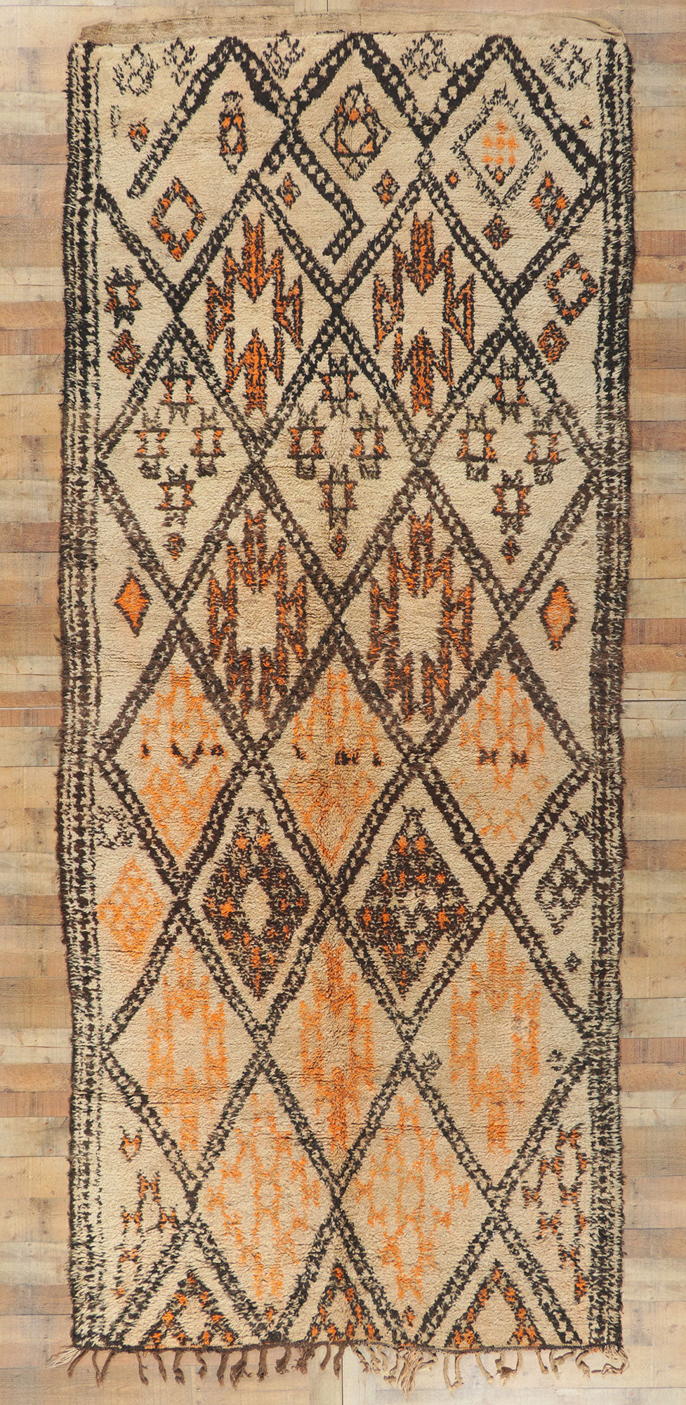 6 x 14 Vintage Moroccan Beni Ourain Rug 78370