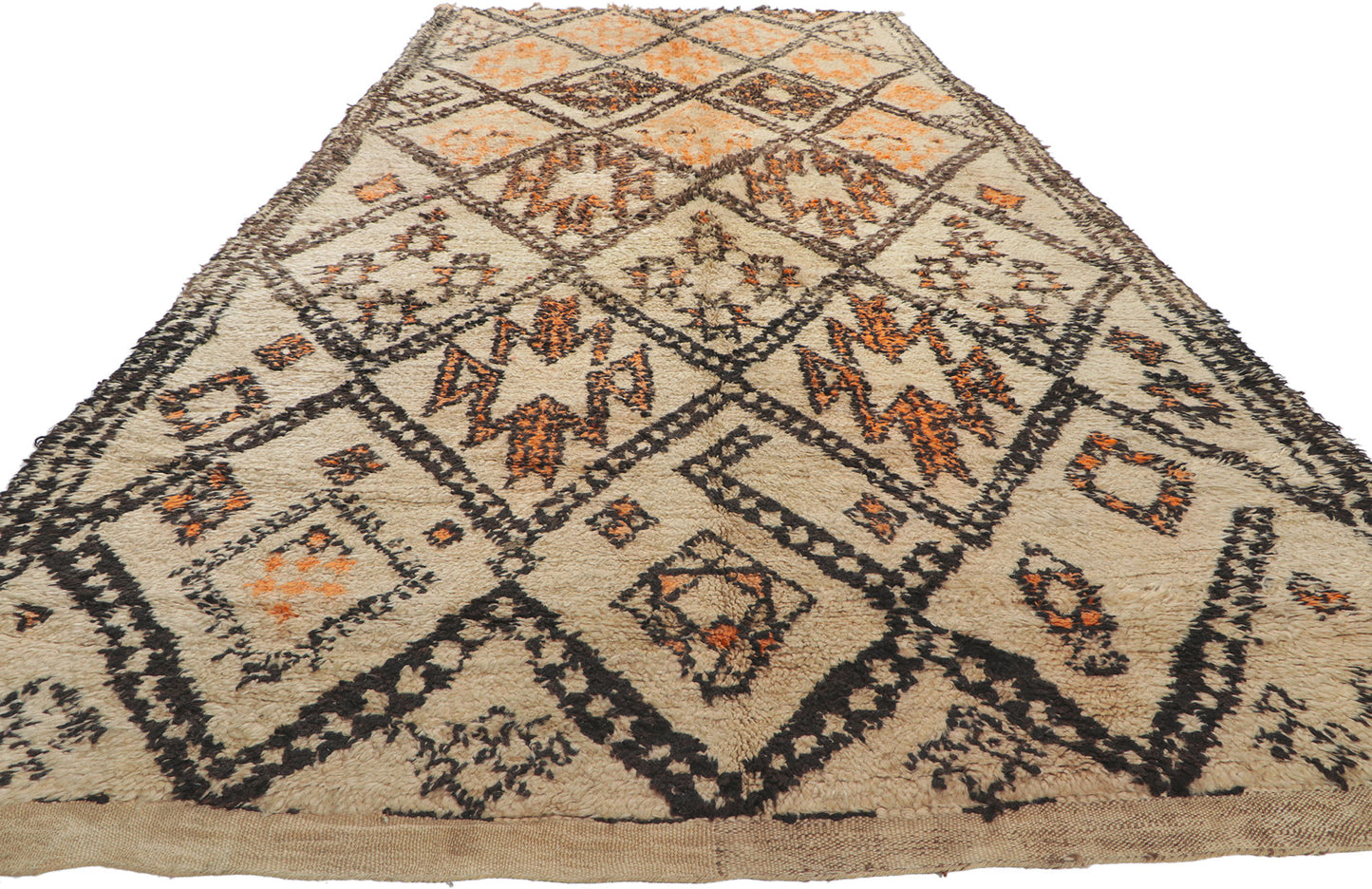 6 x 14 Vintage Moroccan Beni Ourain Rug 78370