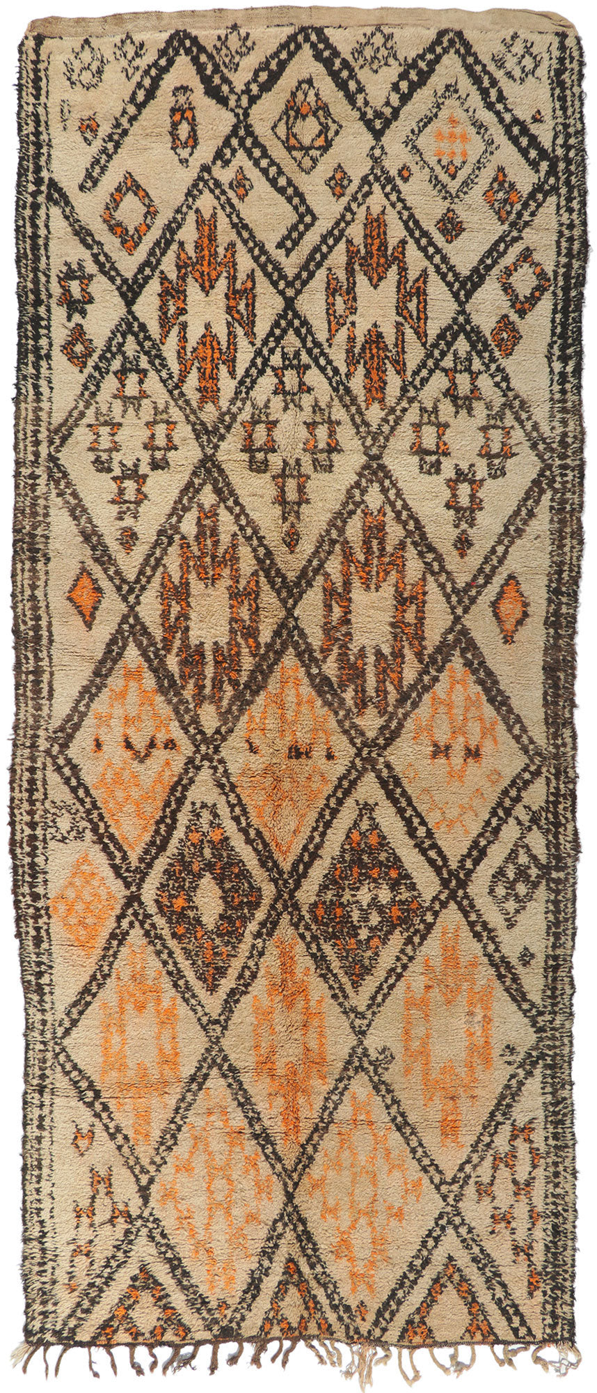 6 x 14 Vintage Moroccan Beni Ourain Rug 78370
