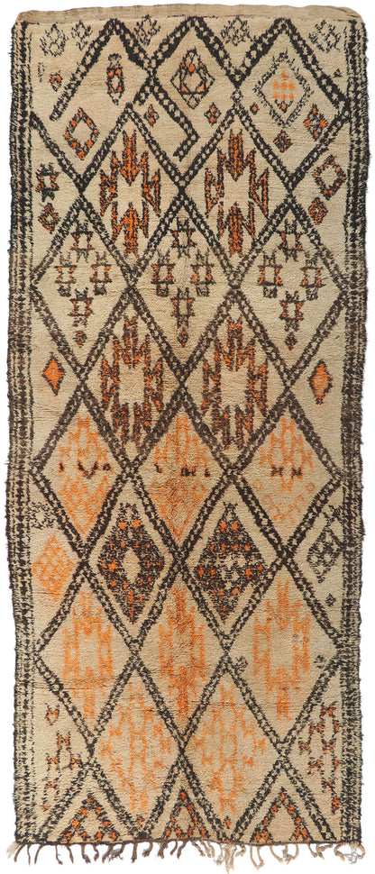 6 x 14 Vintage Moroccan Beni Ourain Rug 78370