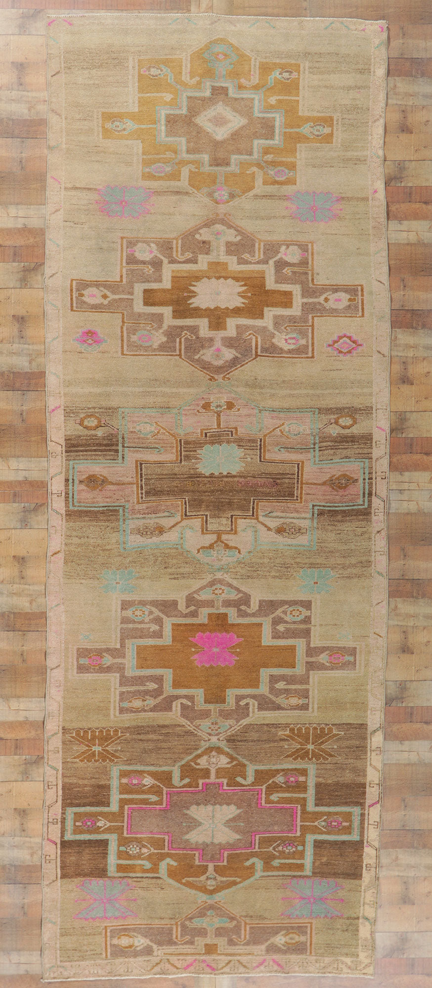 6 x 16 Vintage Turkish Kars Gallery Rug 52288