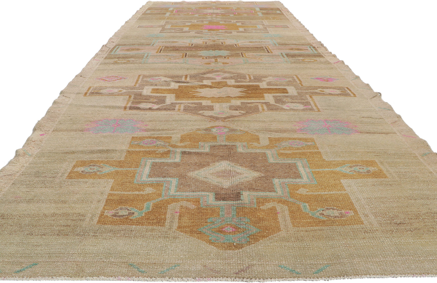 6 x 16 Vintage Turkish Kars Gallery Rug 52288