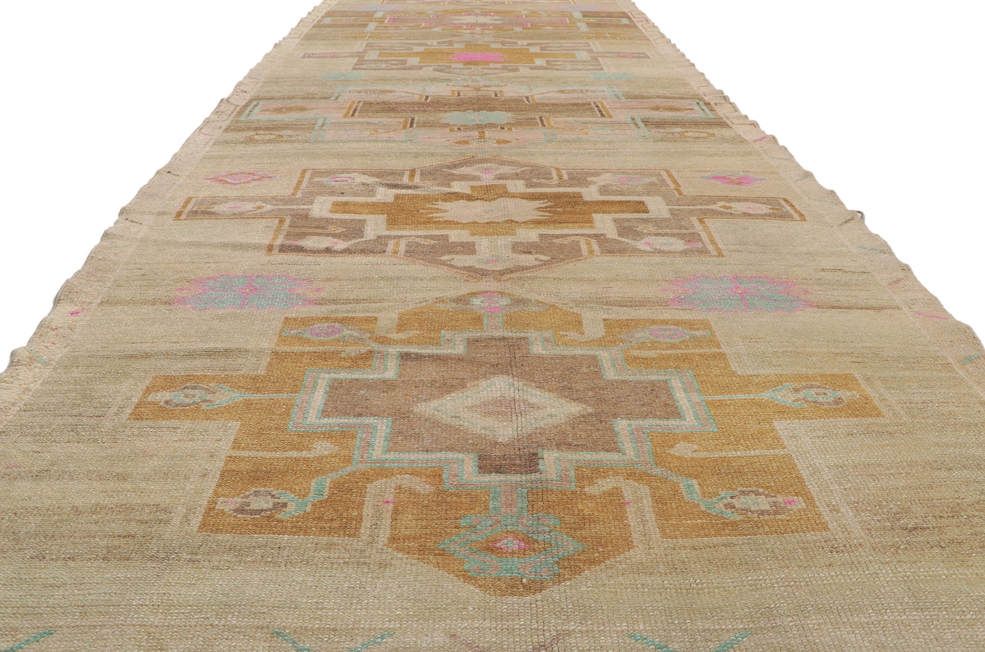 6 x 16 Vintage Turkish Kars Gallery Rug 52288