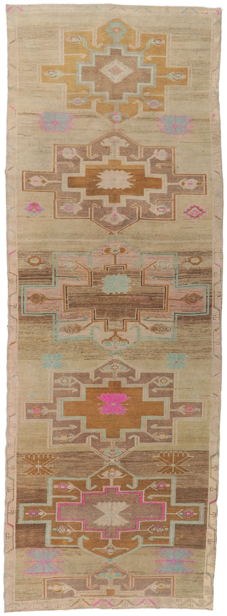 6 x 16 Vintage Turkish Kars Gallery Rug 52288