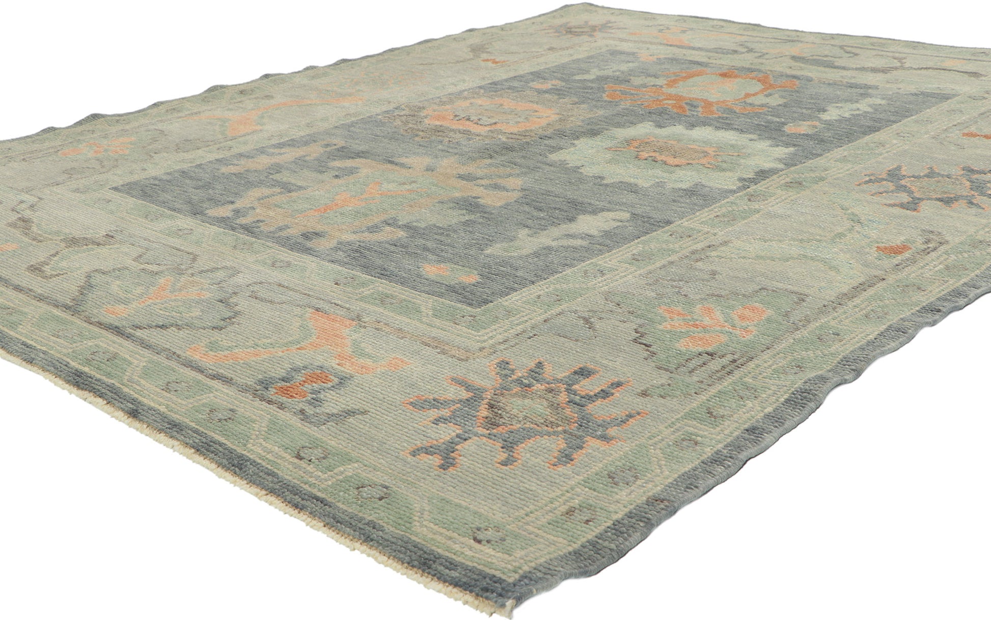 6 x 7 Contemporary Turkish Oushak Rug 53816