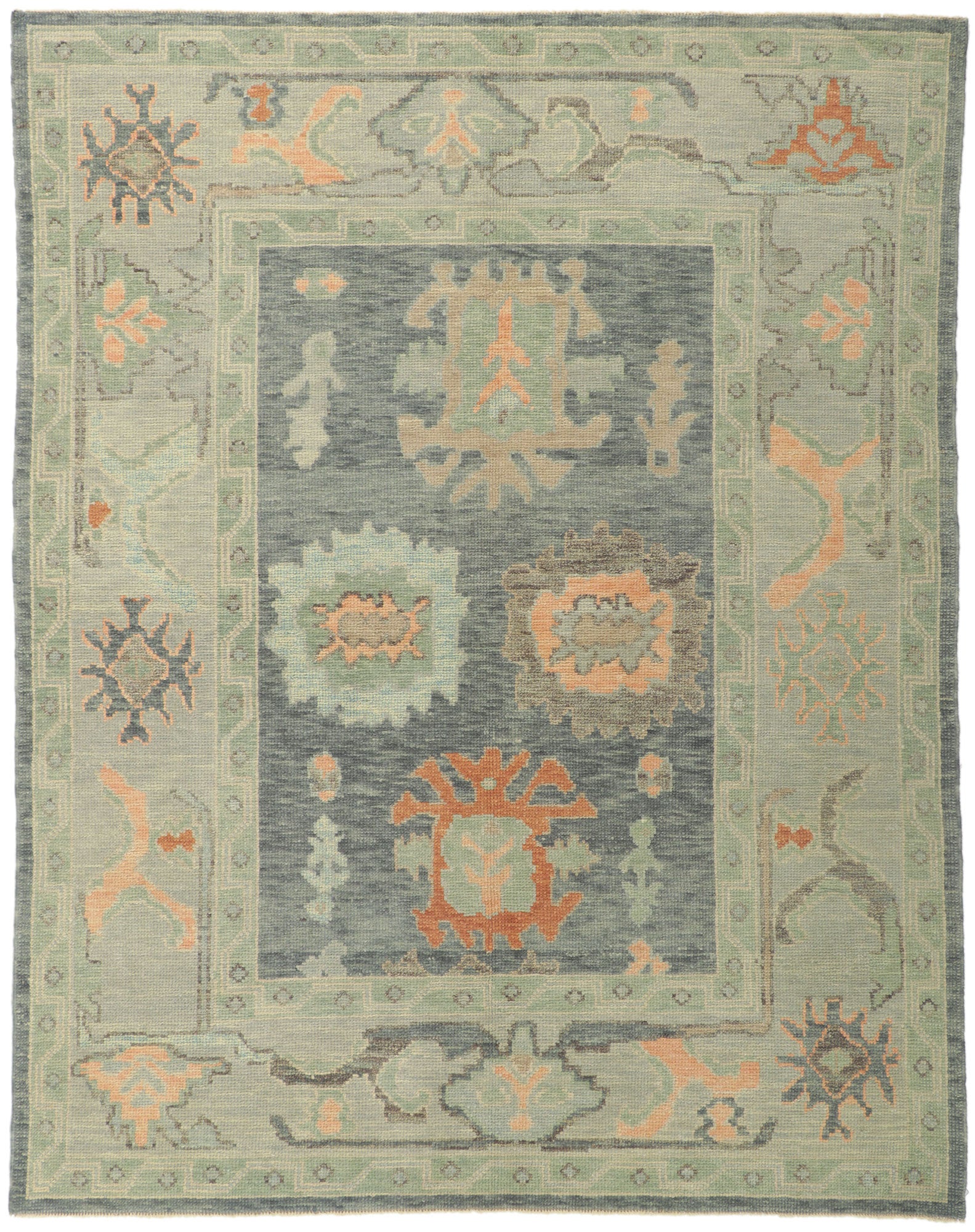 6 x 7 Contemporary Turkish Oushak Rug 53816