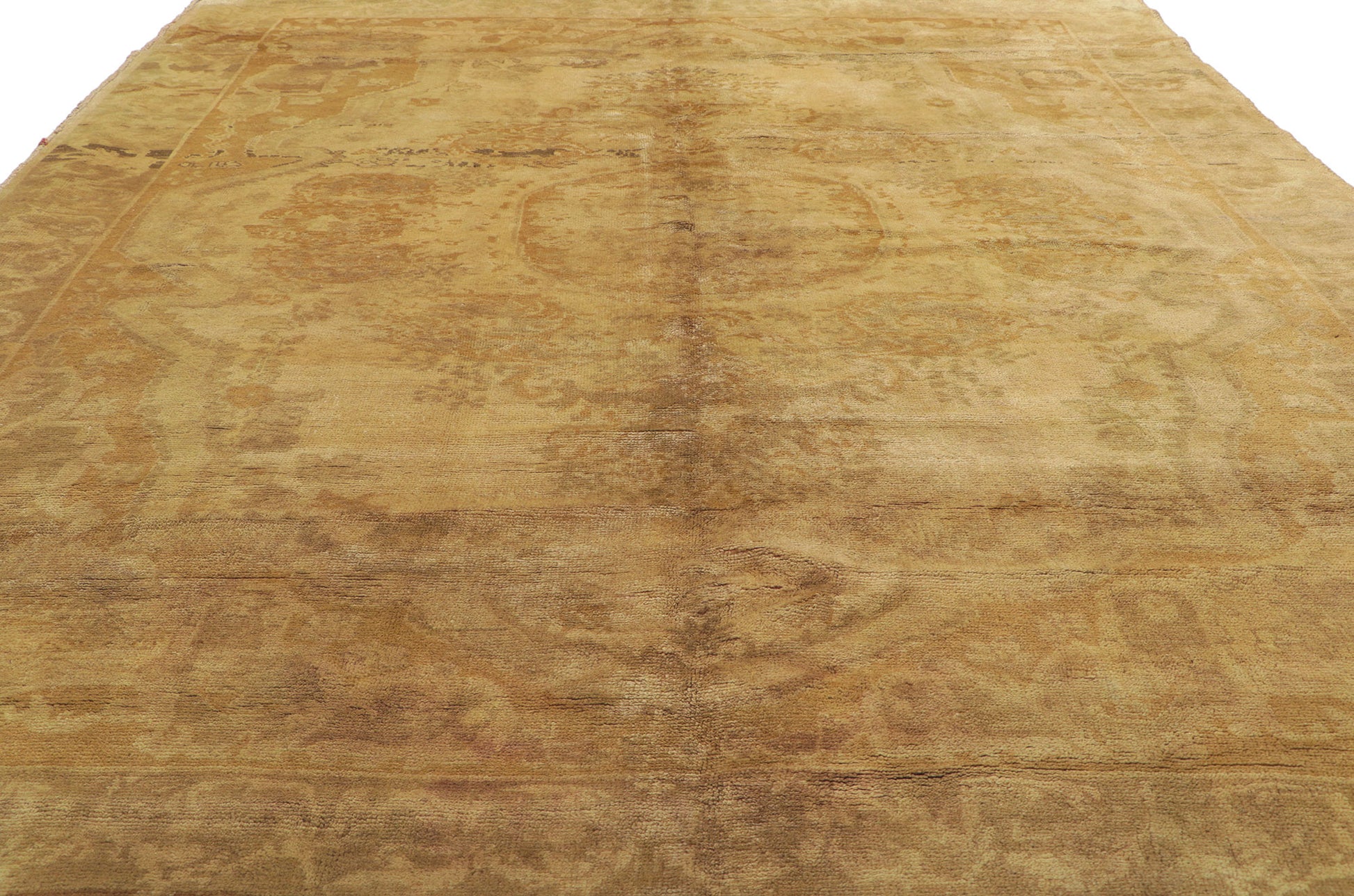 6 x 9 Vintage Gold Turkish Oushak Rug 50456