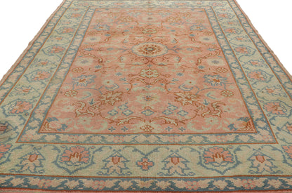 6 x 8 Antique Turkish Oushak Rug 72423