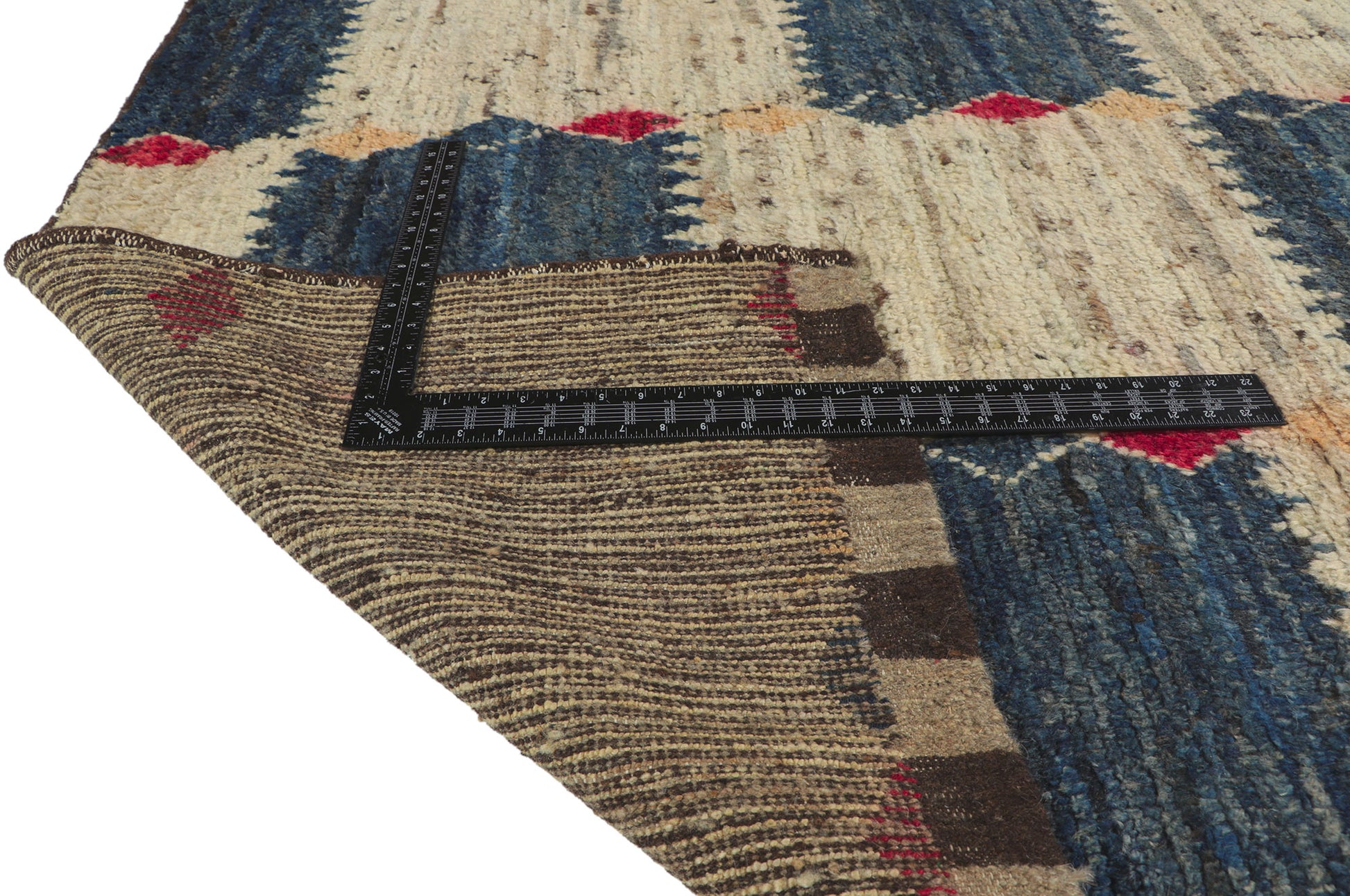 6 x 8 Modern Checkered Moroccan Rug 80822