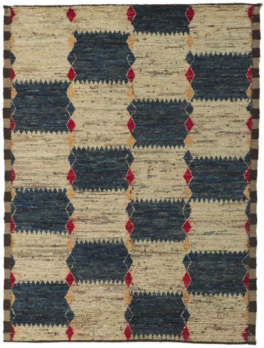 6 x 8 Modern Checkered Moroccan Rug 80822