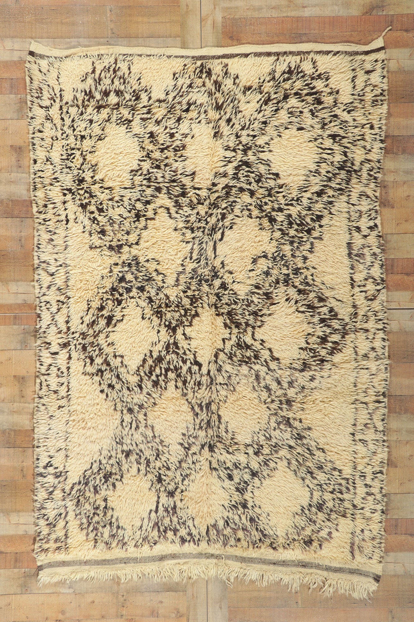 6 x 8 Vintage Moroccan Beni Ourain Rug 78391