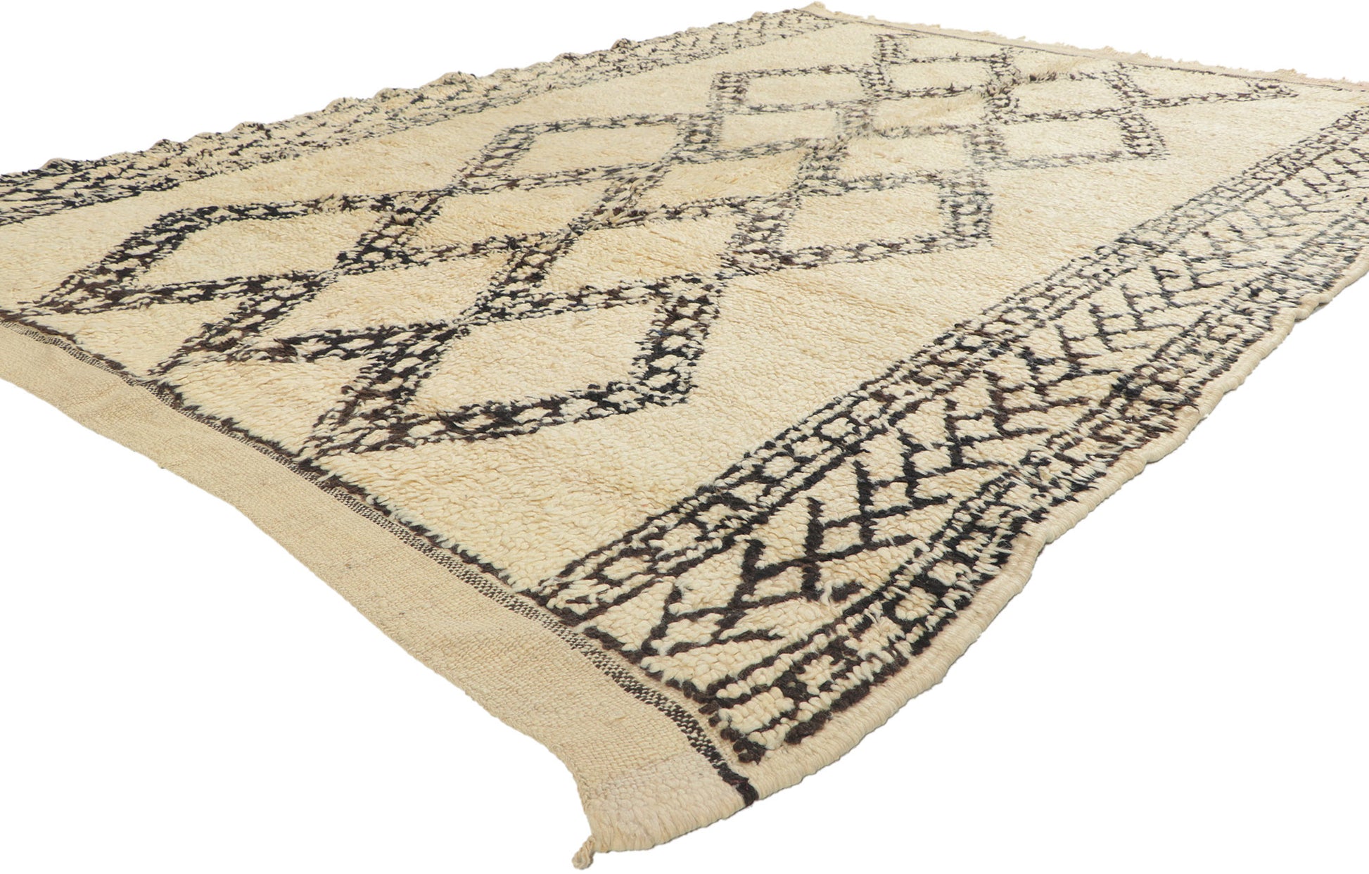 6 x 8 Vintage Moroccan Beni Ourain Rug 78396