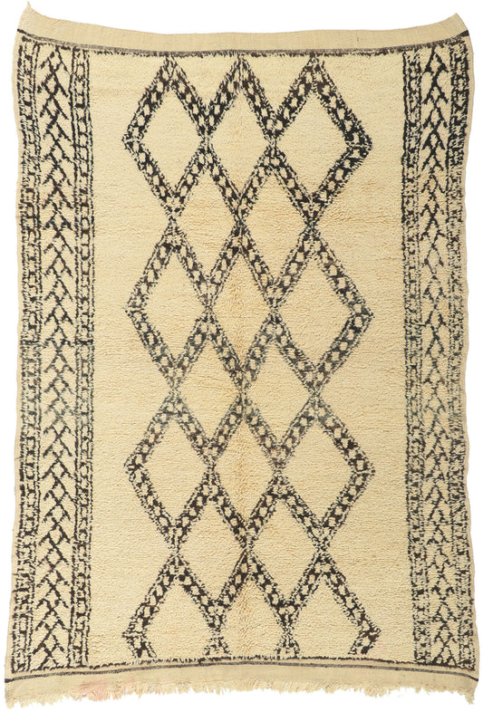 6 x 8 Vintage Moroccan Beni Ourain Rug 78396