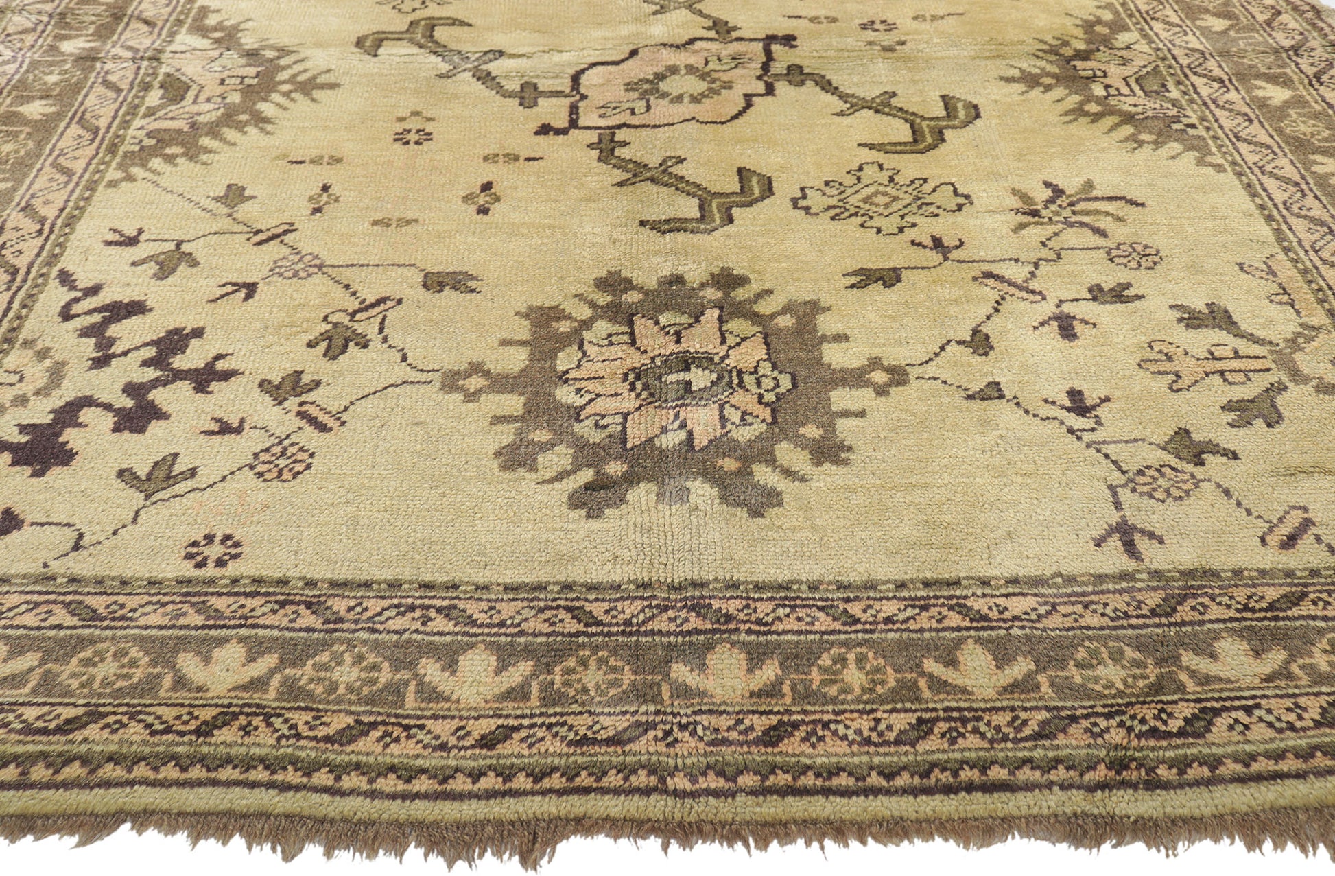 6 x 8 Vintage Turkish Oushak Rug 50925