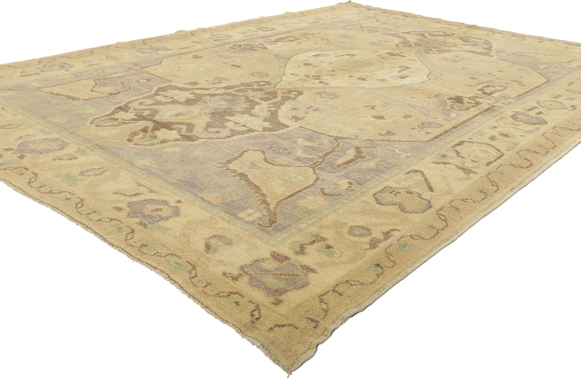 6 x 8 Vintage Turkish Oushak Rug 51034