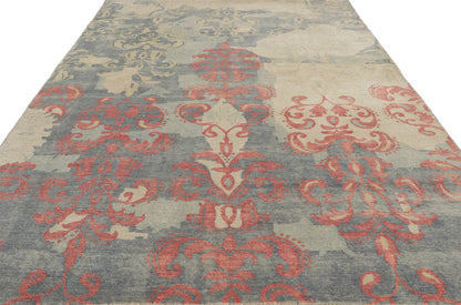6 x 9 Contemporary Abstract Damask Area Rug 80743