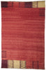 6 x 9 Contemporary Red Area Rug 80748