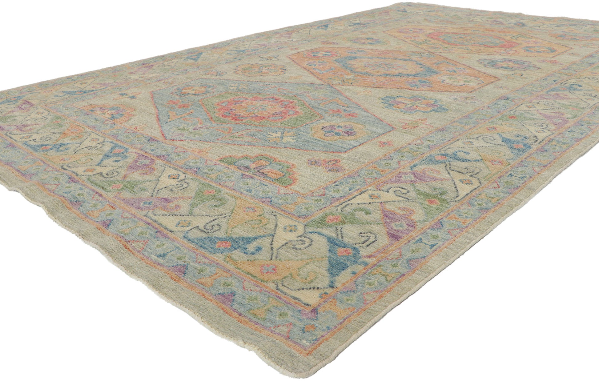 6 x 9 Colorful Oushak Rug 80888