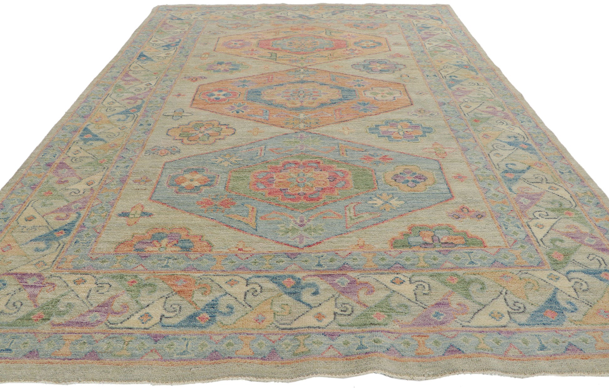 6 x 9 Colorful Oushak Rug 80888