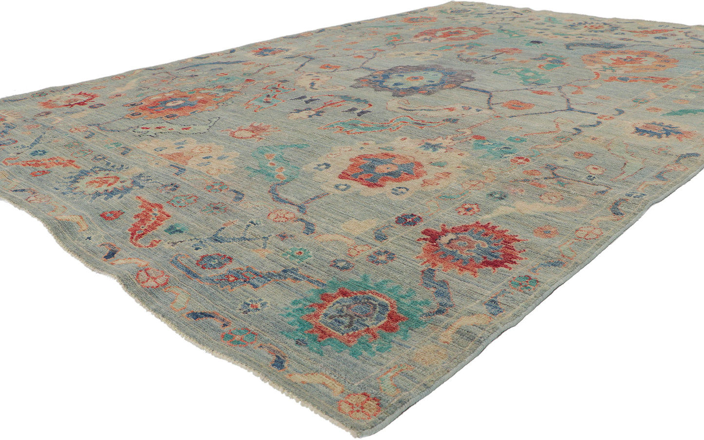 6 x 9 Colorful Oushak Rug 80889