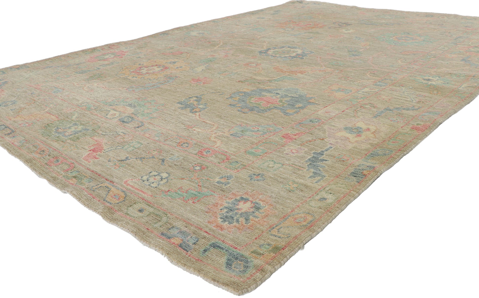 6 x 9 Colorful Oushak Rug 80891