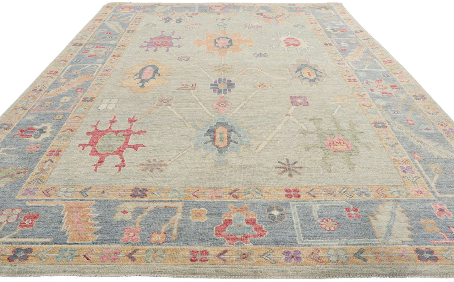 6 x 9 Colorful Oushak Rug 80919