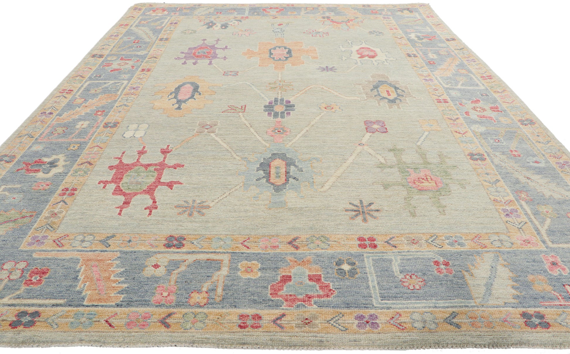 6 x 9 Colorful Oushak Rug 80919