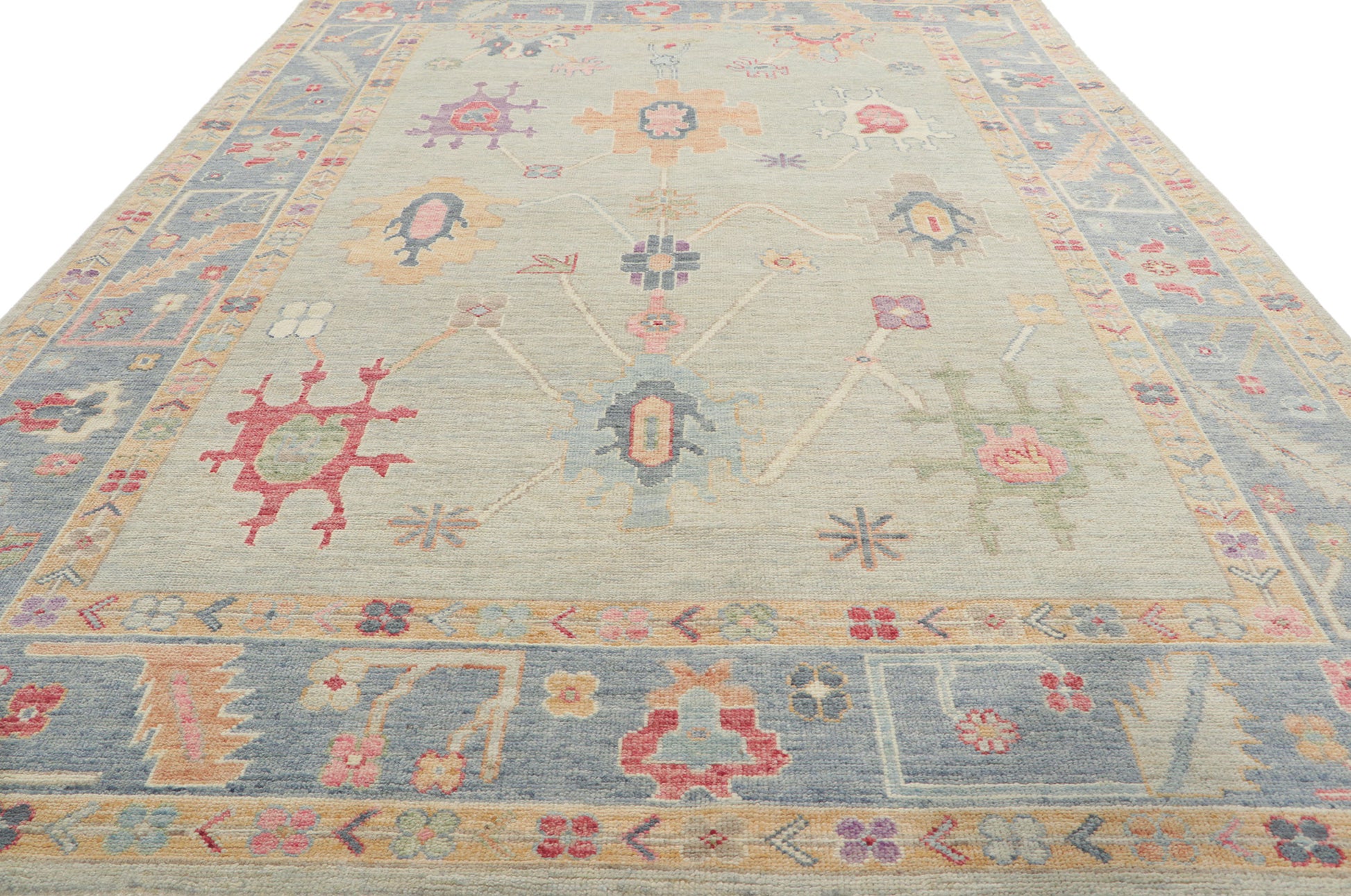 6 x 9 Colorful Oushak Rug 80919
